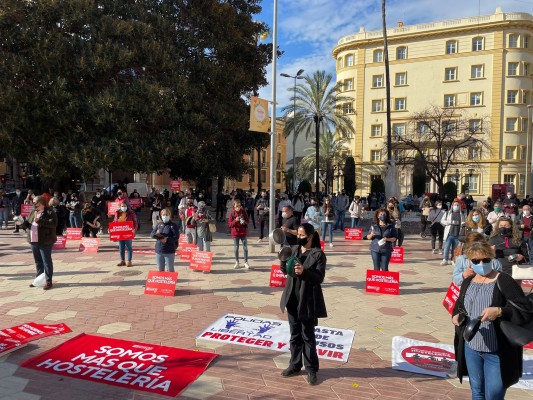 La hostelería de Castellón vuelve a manifestarse y reclaman un plan de rescate urgente