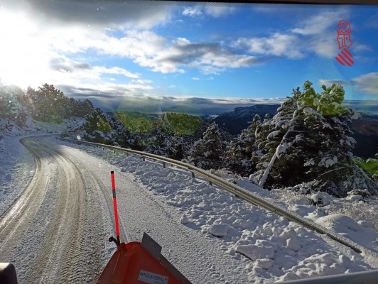 Casi la mitad de Castellón sigue cubierto de nieve
