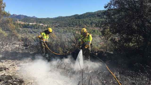 Controlado el incendio forestal de Matet, originado a raíz de una quema descontrolada