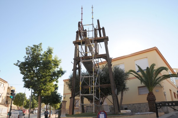 El castillete minero del centro de La Unión se cambia de traje: empieza su restauración