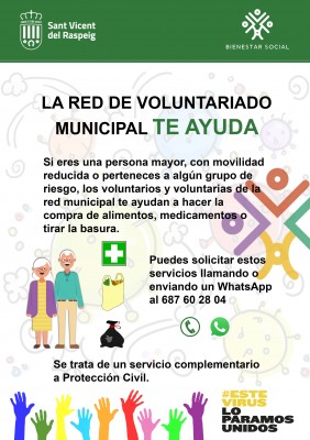 San Vicente activa una red de voluntarios para ayudar con la compra a personas vulnerables