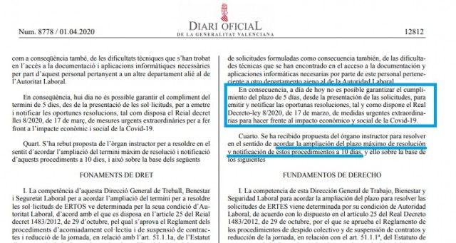La Generalitat amplía a 10 días el plazo para resolver los ERTE y 'pilla' a Hércules y Lucentum 