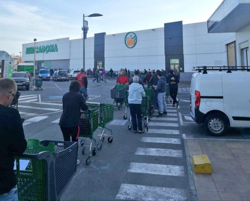 Locura en el supermercado