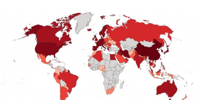 Mapa mundial del Coronavirus (evolución en tiempo real)