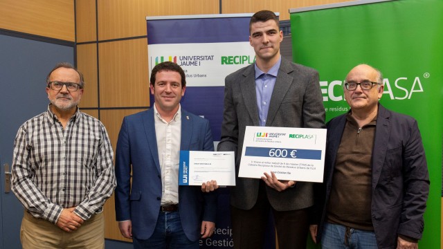 Un TFM sobre gasificación desde un punto de vista sostenible gana el premio de la Cátedra Reciplasa 