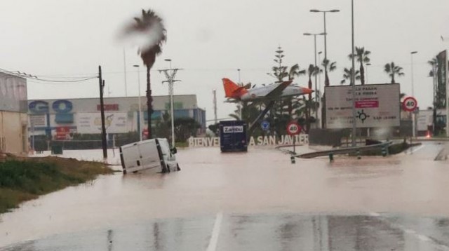 'Gloria' se ceba con el Mar Menor: San Javier y Los Alcázares se inundan por tercera vez en 4 meses