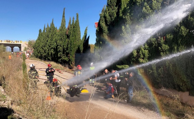 Generalitat coordina a medio millar de personas en el simulacro de accidente en Almassora 