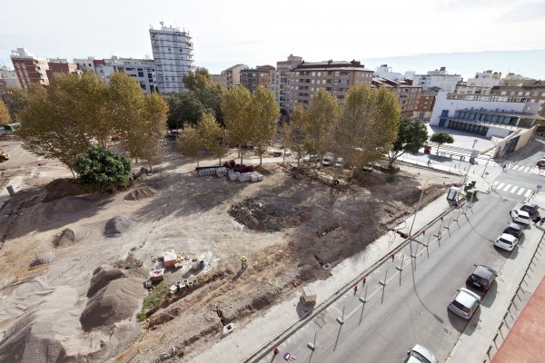 Las obras del parque de La Panderola aceleran para transformar el centro del Grau a principios de 2020 