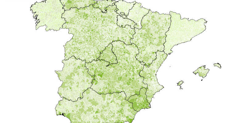 Mapa interactivo del voto de Vox en España