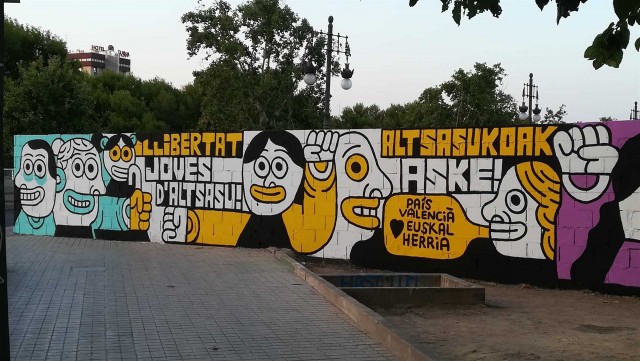 ¿Mural?¿Qué mural? El Ayuntamiento eliminará los restos de la obra del 'caso Alsasua'