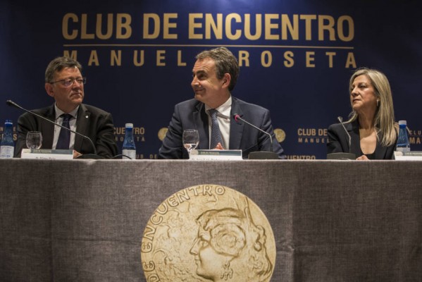 Zapatero rebate en València la posición de Ximo Puig sobre financiación autonómica