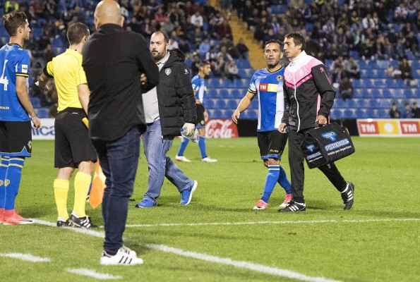 En el Hércules creen que Peña sufre una rotura muscular que le llevará a perderse varios partidos