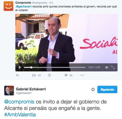 Echávarri reta a Compromís a abandonar el Gobierno local si cree que 