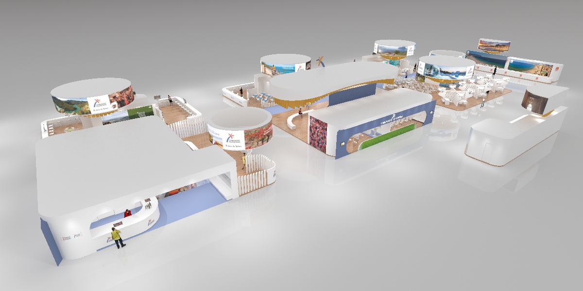 La naranja valenciana inspira el nuevo stand de la Comunitat en Fitur