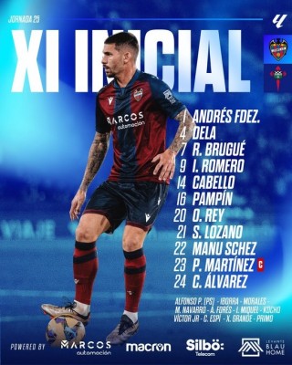 Este es el once del Levante UD contra el Racing de Ferrol