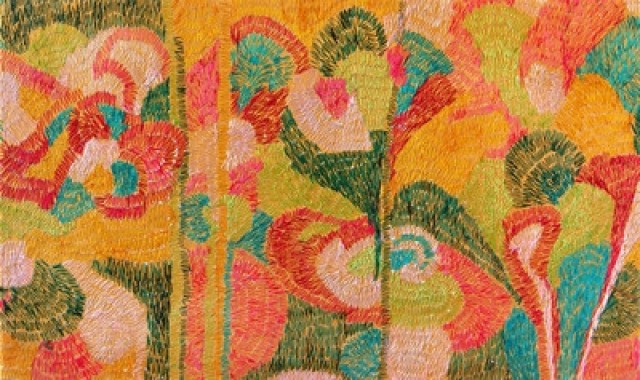Carmen Baena borda 'Los colores del viento': expone en Madrid esculturas y obras en las que combina pintura y textil