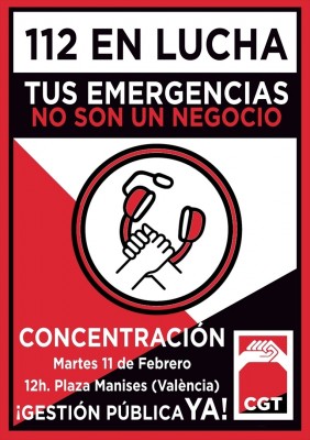 Trabajadoras del 112 se concentrarán en València 