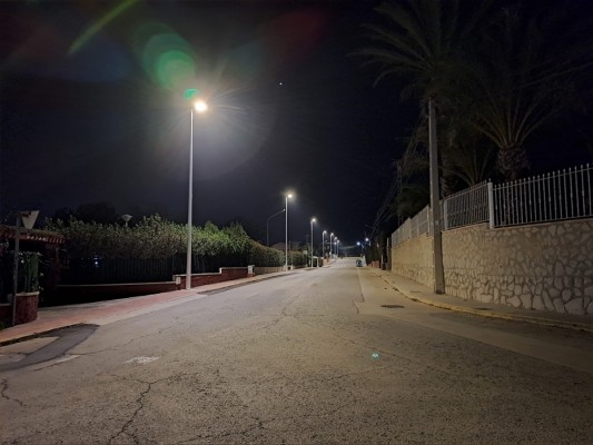 Finalizado el ansiado alumbrado público de Bonavista en Elche