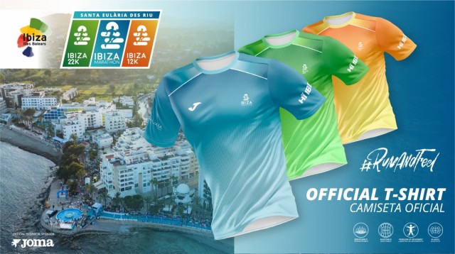 Así es la camiseta oficial del Santa Eulària Ibiza Marathon diseñada por Joma