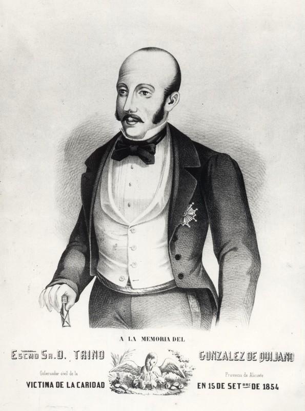 Trinitario González de Quijano. Grabado, 1854