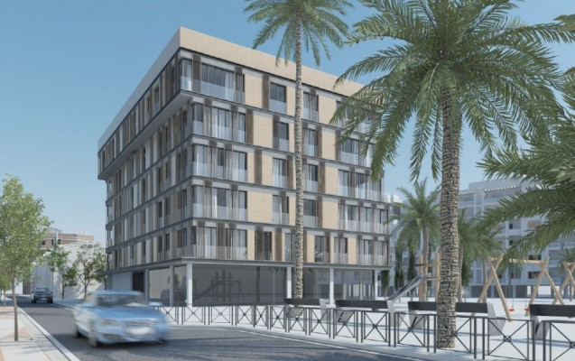 Así será el nuevo edificio de Porta de la Morera en Elche, con jardín vertical en el Centro de Congresos