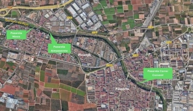 Transportes expone el anteproyecto para reconstruir tres pasarelas arrasadas por la dana en Picanya y Paiporta