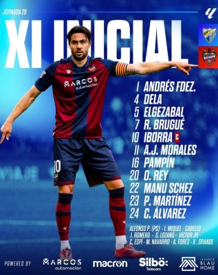 Este es el once del Levante UD para enfrentarse al Málaga 