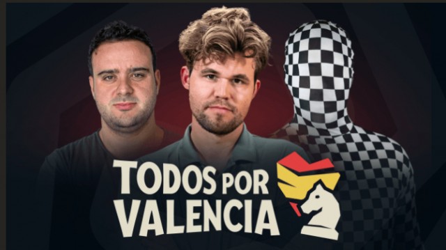 Un 'stream' de ajedrez con Carlsen y Caruana recauda más de 15.000 euros para la Dana