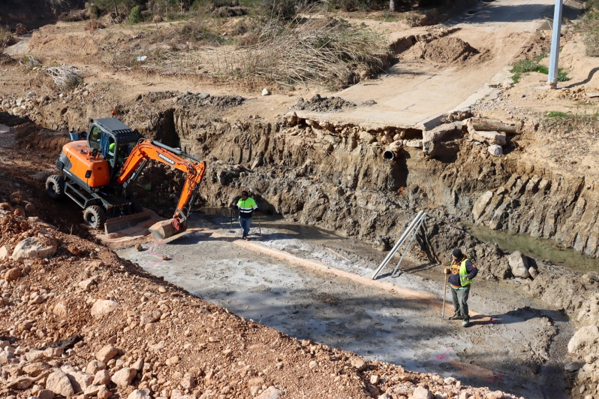 Obras en el barranc de l'Horteta en Font de la Teula  - AYUNTAMIENTO DE TORRENT
