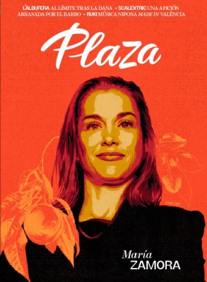 María Zamora, portada de febrero de la revista Plaza