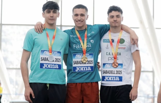 Manuel Vilacha, bronce en los 200 metros del Nacional sub-23 en pista cubierta