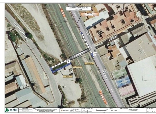 Adif adjudica por 7,4 millones de euros las obras de supresión de un paso a nivel en Villena