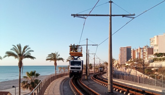 FGV destinará 7,8 millones al mantenimiento de la catenaria y de infraestructuras del TRAM d’Alacant
