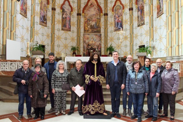 La Diputación restaura la imagen del Cristo de Medinaceli de la parroquia de la Sagrada Familia