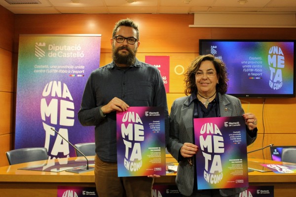La Diputación de Castellón apoya el punto de animación Kilómetro Arcoíris de la Marató de Castelló