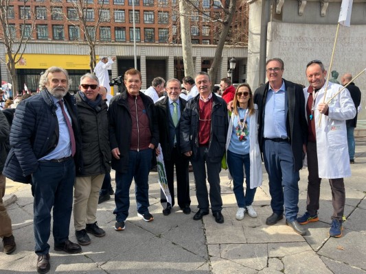 Los médicos de Castellón participan en una protesta en Madrid contra el anteproyecto del Estatuto Marco