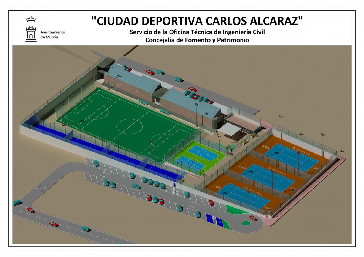 La Ciudad del Tenis de Carlos Alcaraz en El Palmar echará a andar a mediados de 2025