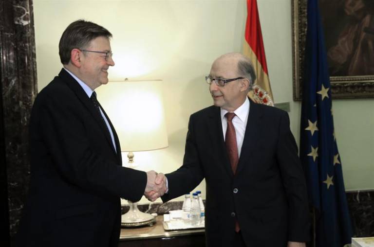 Ximo Puig y Cristóbal Montoro en su última reunión celebrada días atrás - 