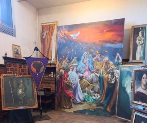 La Generalitat financia la restauración del 'Luneto del Milagro de Sant Lluís Bertrán' de Segrelles en Albaida
