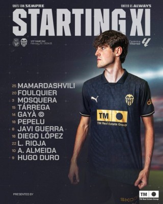 El once del Valencia CF para enfrentarse al Villarreal CF