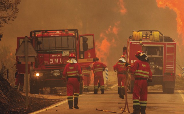 Riesgo alto de incendios forestales este lunes en el litoral de Castellón y Valencia y en toda la provincia de Alicante