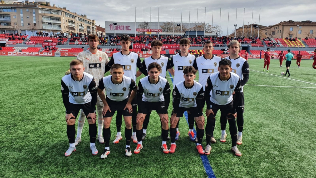Victoria del Valencia Mestalla en la visita al Terrassa FC 