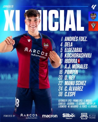 Este es el once del Levante UD ante el CD Mirandés