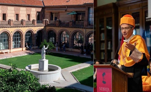 El exgobernador del Banco de España Hernández de Cos, investido doctor `honoris causa´ por la Universidad Nebrija