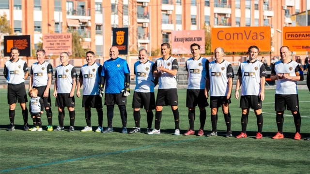 Las Leyendas del Valencia CF disputan en Alaquàs un triangular ante el Leganés y al Hércules para ayudar a los afectados por la Dana
