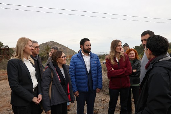 La ministra Aagesen examina la recuperación de Sierra Minera, cuyas obras deberán estar listas en un año y medio