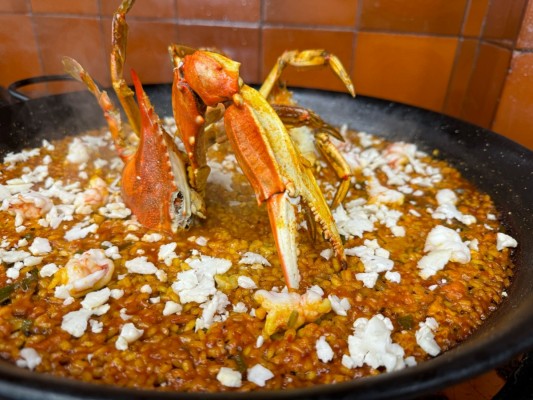 Paella de carranc blau en Bon Aire (El Palmar)