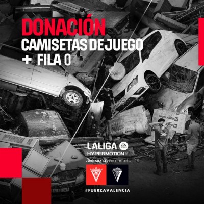 El Mirandés crea una fila 0 y donará la venta de camisetas del próximo partido a Valencia
