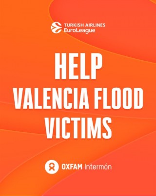 La Euroliga hace un llamamiento a las donaciones económicas para los afectados en Valencia
