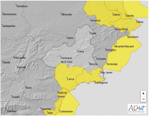 La lluvia deja cortes de carreteras, rescates de personas atrapadas y achiques de agua en la Región: Cartagena es la más afectada